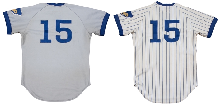 Lot of (2) 1973 Ken Rudolph Game Used Chicago Cubs Jersey (Home & Road) 